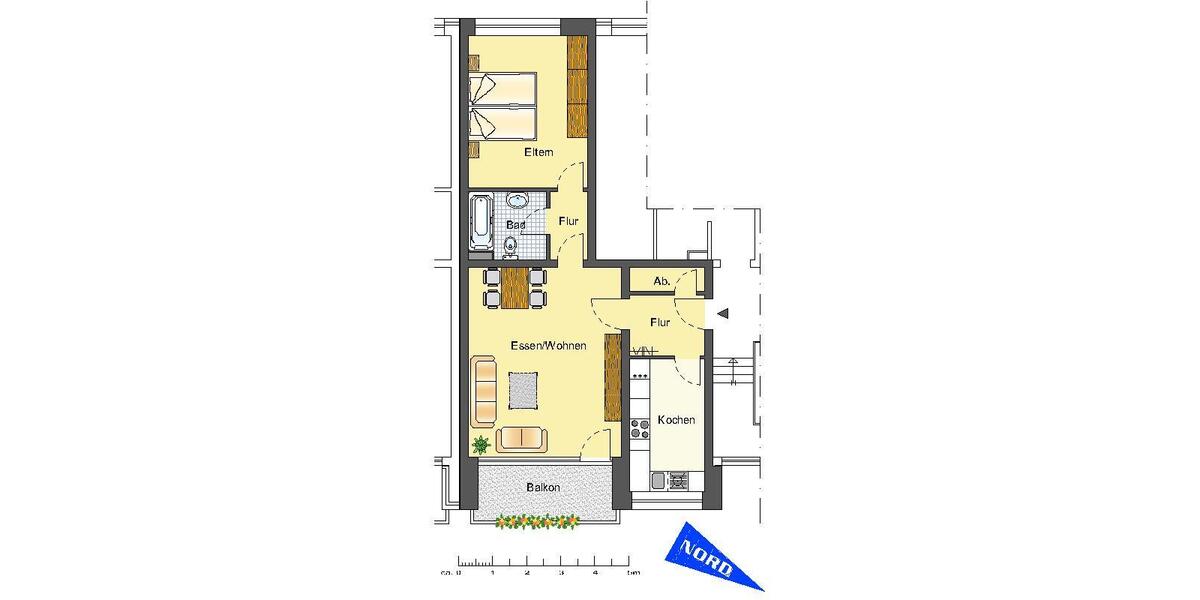Etagenwohnung Dorsten - 2 Zimmer, 64 m&sup2;, 549&euro; | Angebot:25988812