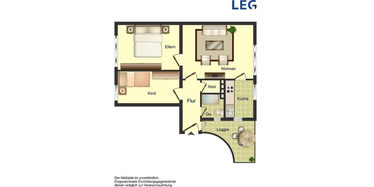 Etagenwohnung Duisburg Duisburg-Mitte - 3 Zimmer, 59 m&sup2;, 609&euro; | Angebot:23721670