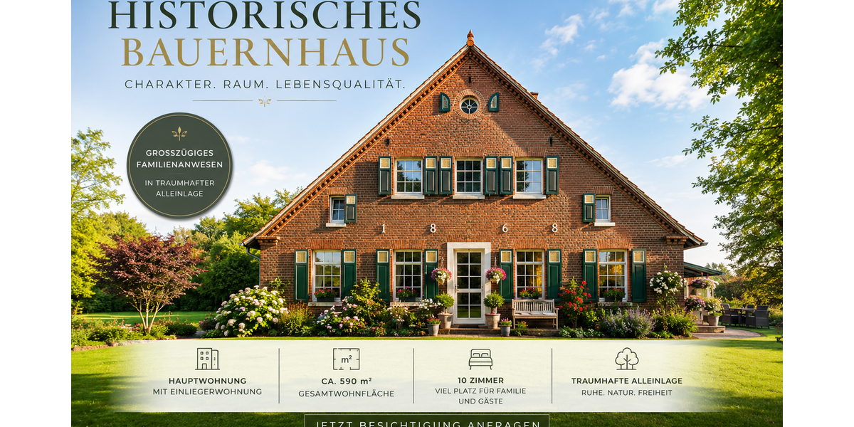 Einfamilienhaus Hamminkeln - 10 Zimmer, 596 m&sup2;, 1.575.000&euro; | Angebot:26690096