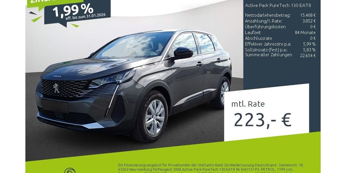 Peugeot 3008 18.824 km 19.260 &euro; Borken 46325