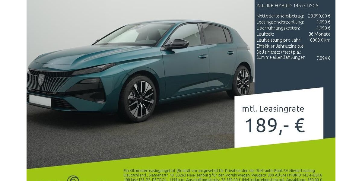 Peugeot 308 1.500 km 28.990 &euro; Borken 46325