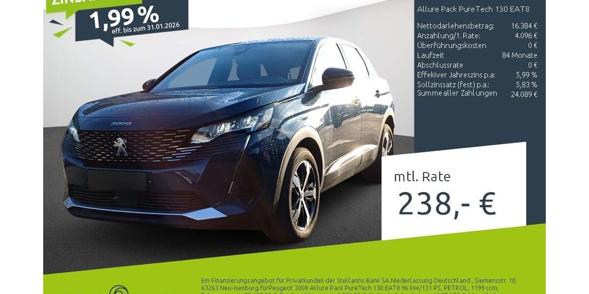 Peugeot 3008 11.965 km 20.679 &euro; Borken 46325