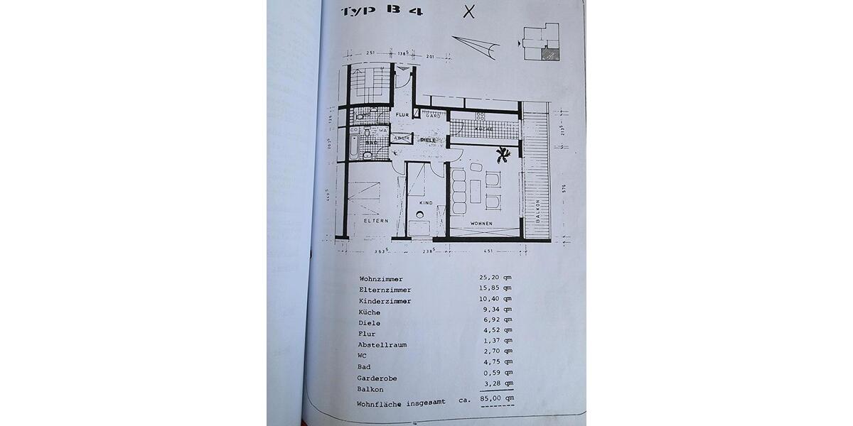 Etagenwohnung Wesel - 3.5 Zimmer, 85 m&sup2;, 135.000&euro; | Angebot:27281594