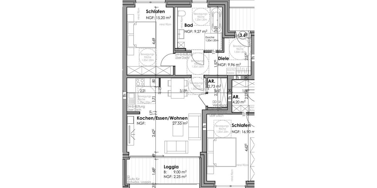 Etagenwohnung Borken - 2 Zimmer, 67 m&sup2;, 938&euro; | Angebot:23848411