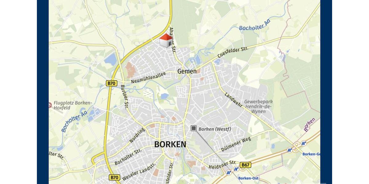 Etagenwohnung Borken - 2 Zimmer, 70 m&sup2;, 740&euro; | Angebot:25930921