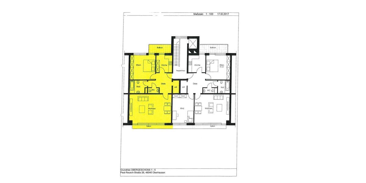 Etagenwohnung Oberhausen - 2 Zimmer, 82 m&sup2;, 740&euro; | Angebot:25404192