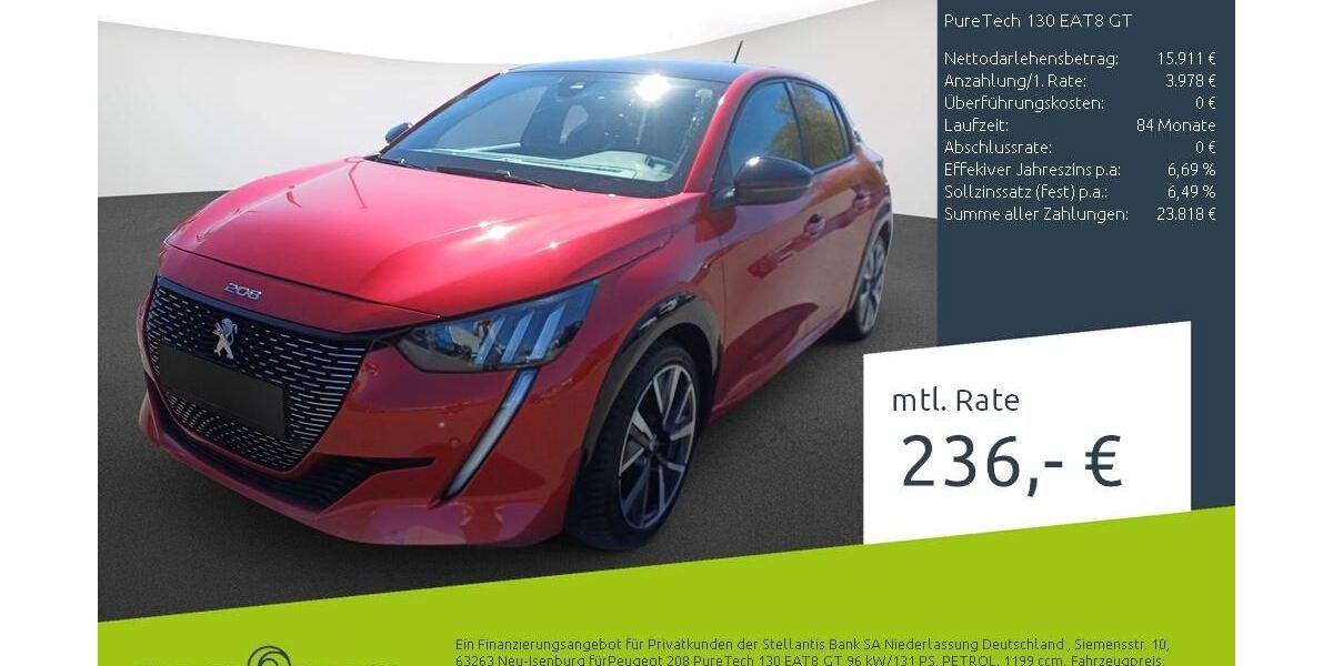 Peugeot 208 20.275 km 19.695 &euro; Bocholt 46395
