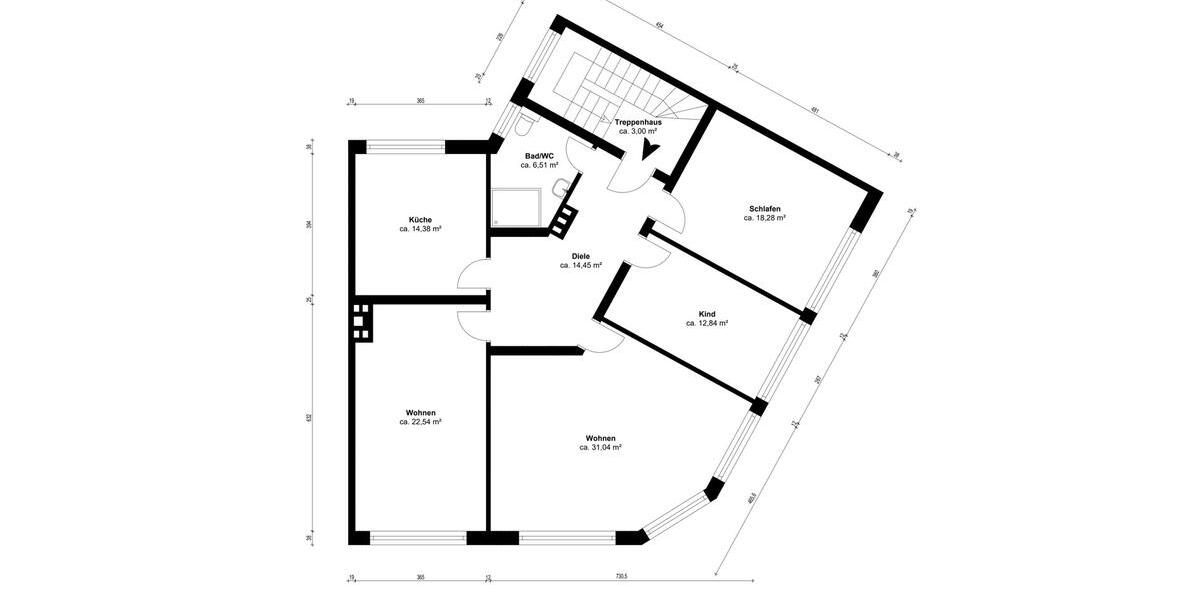 Etagenwohnung Duisburg - 4 Zimmer, 120 m&sup2;, 1.130&euro; | Angebot:26439190