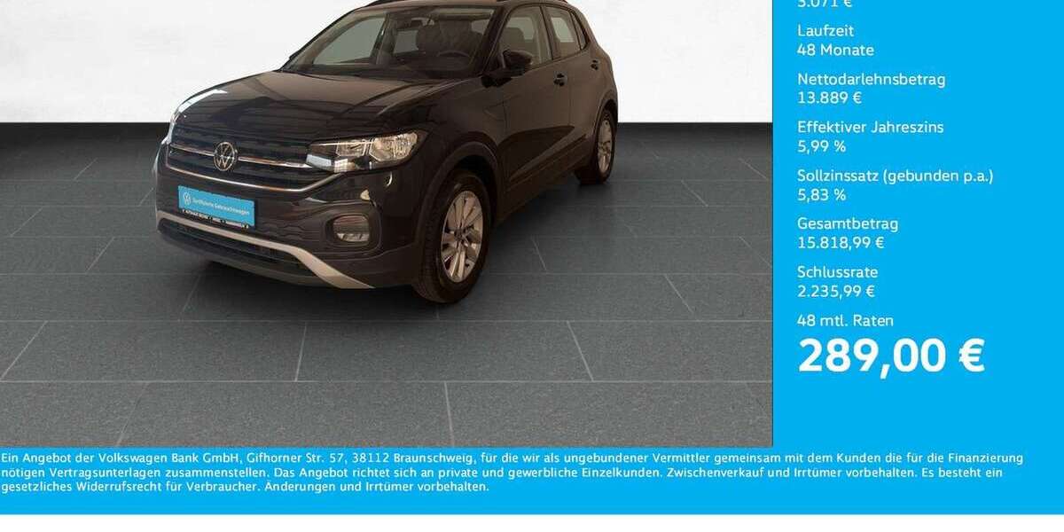 VW T-Cross 17.491 km 16.960 &euro; Wesel 46485