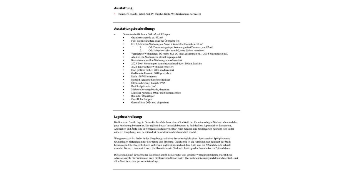 Mehrfamilienhaus, Wohnhaus Gelsenkirchen Gelsenkirchen-Nord - 1 Zimmer, 261 m&sup2;, 352.000&euro; | Angebot:26006286