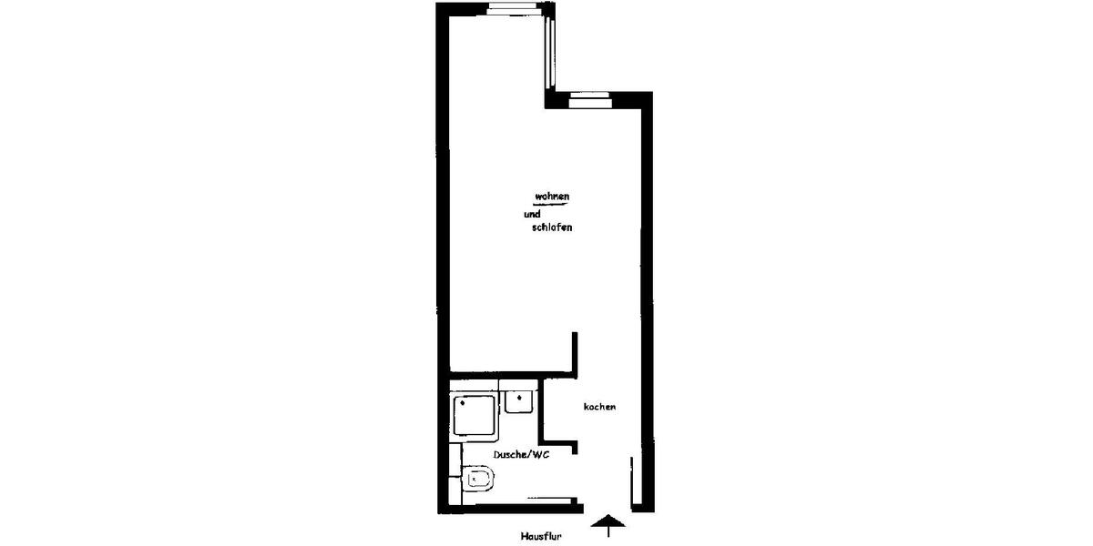 Etagenwohnung Duisburg Laar - 1 Zimmer, 22 m&sup2;, 520&euro; | Angebot:26535420