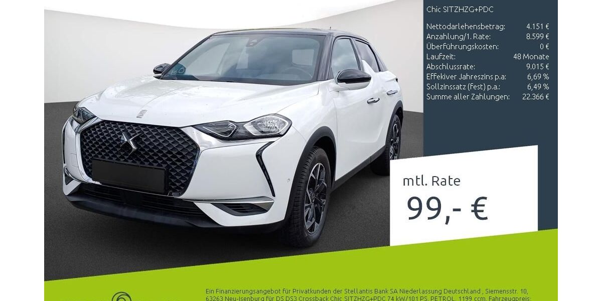 DS Automobiles DS3 Crossback 64.203 km 12.360 &euro; Borken 46325