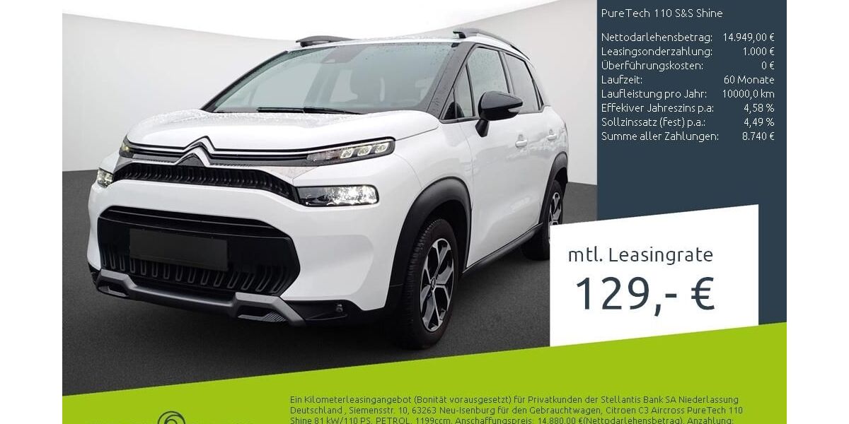 Citroen C3 Aircross 15.465 km 14.489 &euro; Bocholt 46395