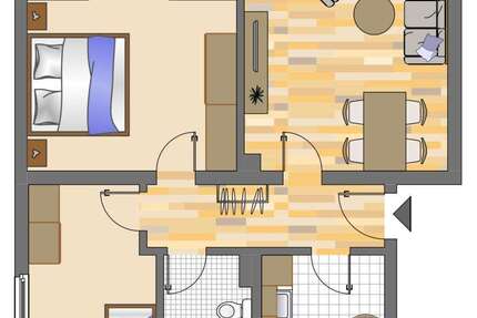 Wohnung Gelsenkirchen Hassel - 3 Zimmer, 63 m&sup2;, 439&euro; | Angebot:24820978
