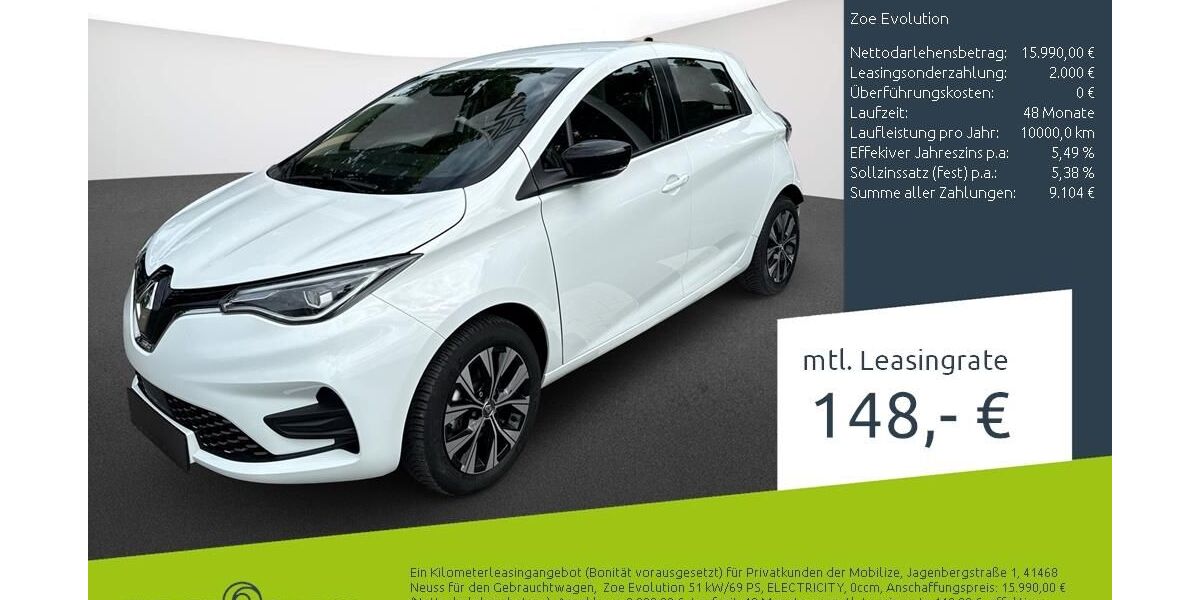 Renault ZOE 50.380 km 14.940 &euro; Borken 46325