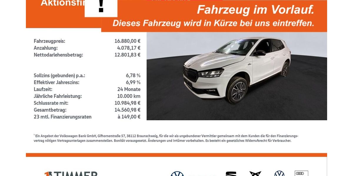 Skoda Fabia 25.327 km 16.880 &euro; Borken 46325