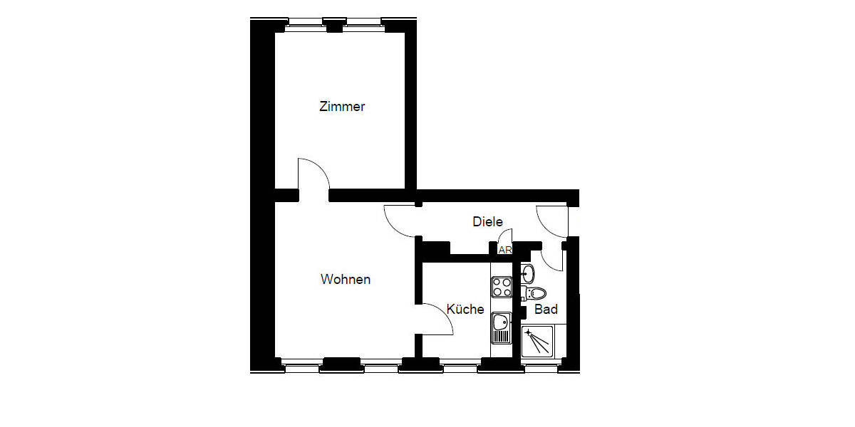 Etagenwohnung Dorsten Hervest - 2 Zimmer, 44 m&sup2;, 420&euro; | Angebot:26486105