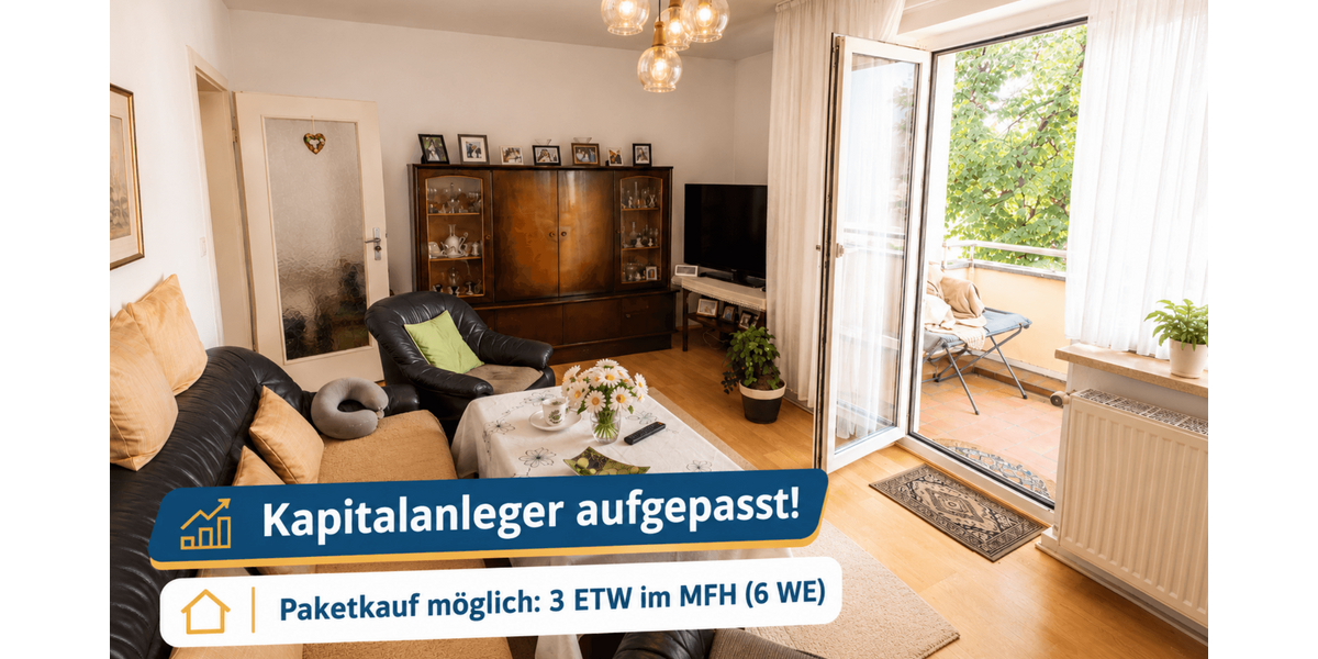 Etagenwohnung Duisburg Duisburg-Mitte - 2 Zimmer, 51 m&sup2;, 84.150&euro; | Angebot:27297466