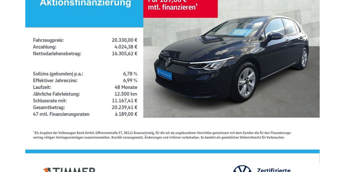 VW Golf 47.302 km 20.330 &euro; Borken 46325