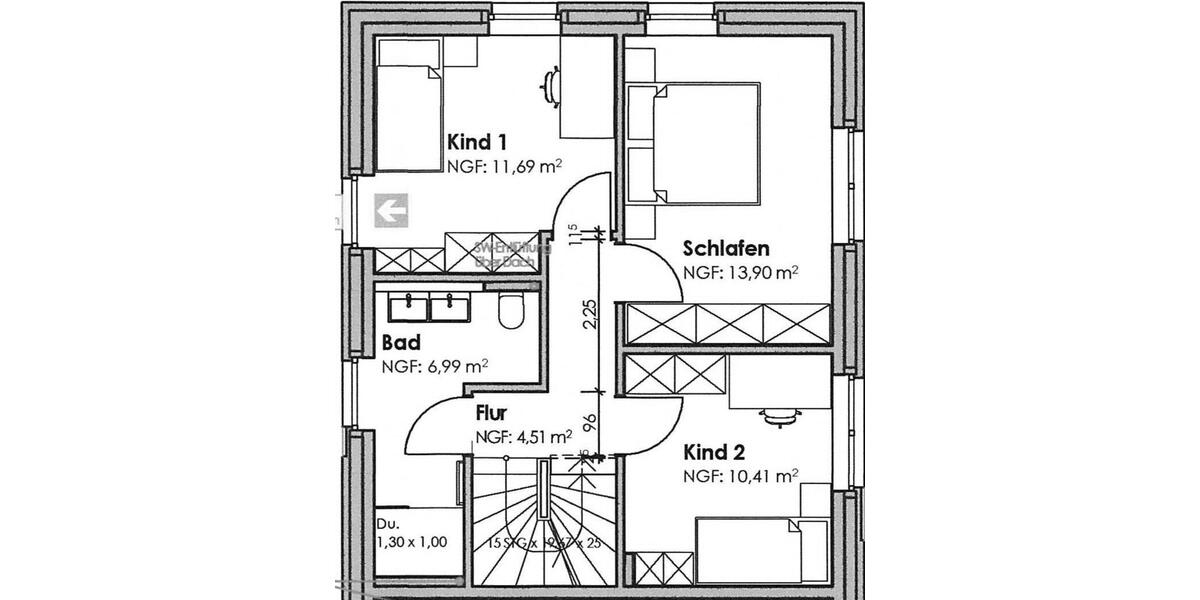 Doppelhaushälfte Bocholt Feldmark - 5 Zimmer, 135 m&sup2;, 1.500&euro; | Angebot:23620831