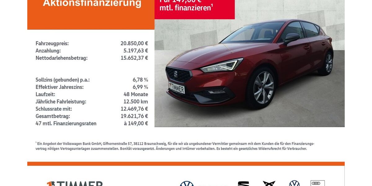 Seat Leon 23.836 km 20.850 &euro; Borken 46325