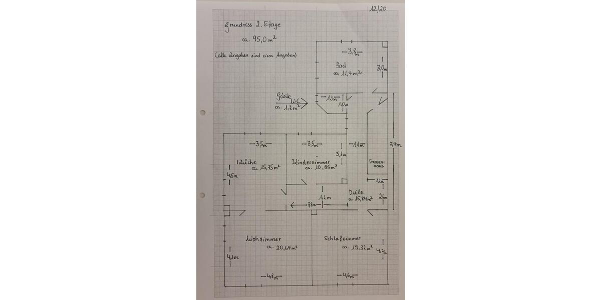 Dachgeschoßwohnung Duisburg Mittelmeiderich - 3 Zimmer, 95 m&sup2;, 700&euro; | Angebot:26614530