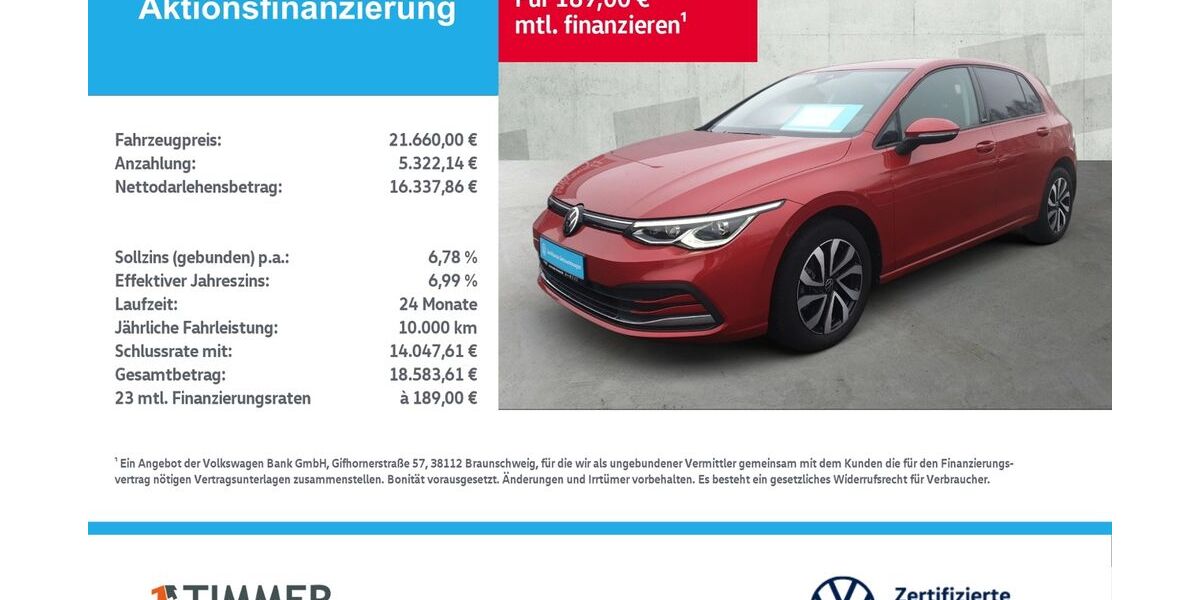 VW Golf 19.562 km 21.660 &euro; Borken 46325