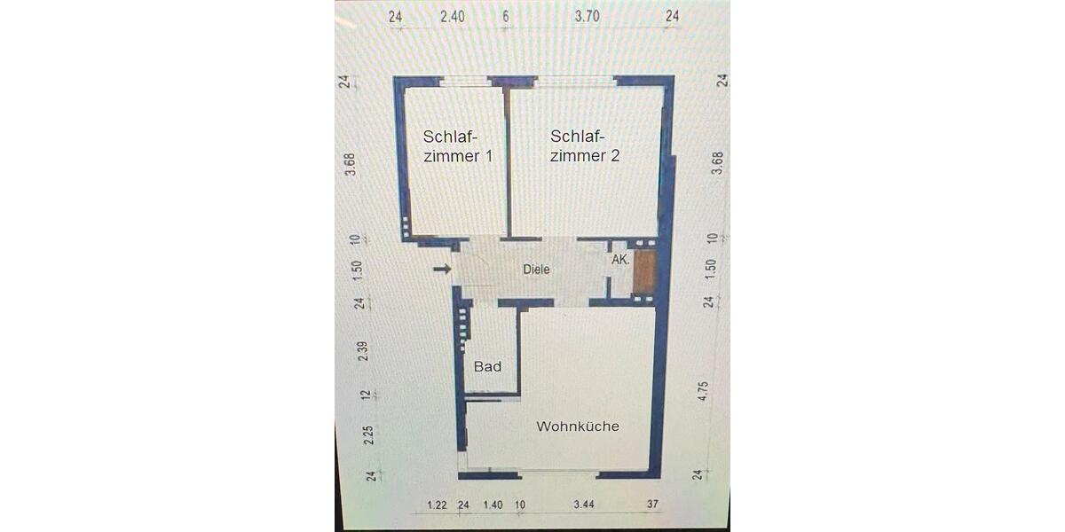 Etagenwohnung Duisburg Duisburg-Mitte - 3 Zimmer, 52 m&sup2;, 550&euro; | Angebot:25956665