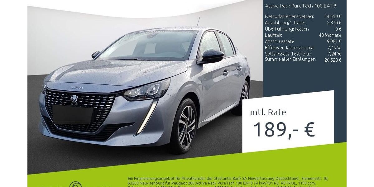 Peugeot 208 19.212 km 16.470 &euro; Bocholt 46395